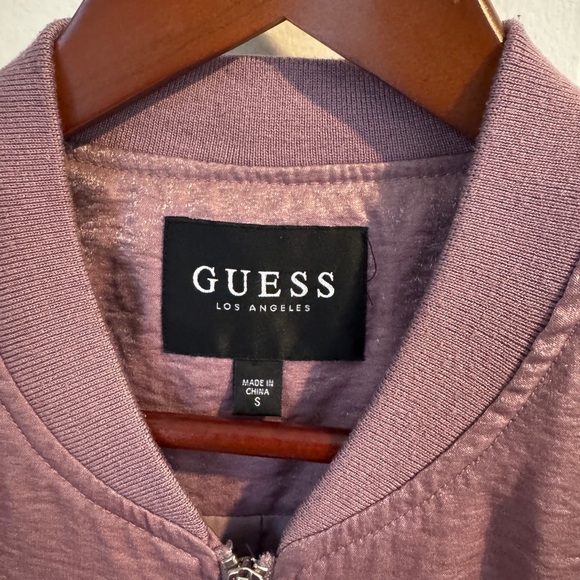 ✨ GUESS Los Angeles Ruffle Sleeve Bomber Jacket ✨ - Picture 2 of 10